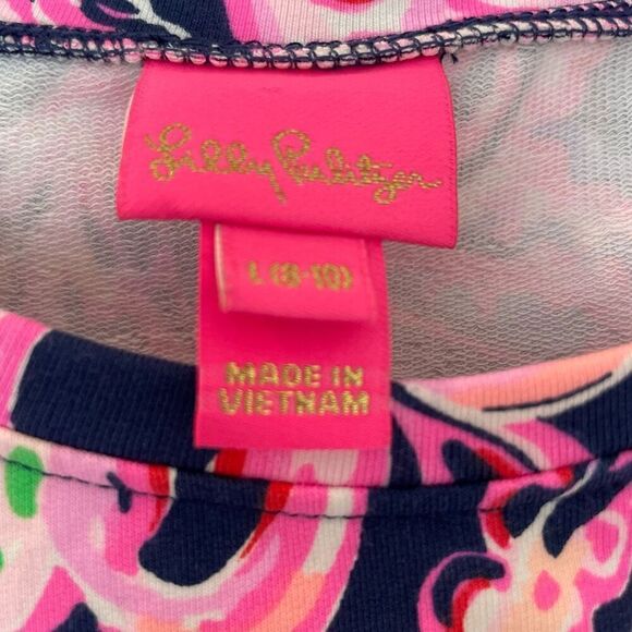 Lilly Pulitzer Girl Flock To The Top MINI ARLETTE DRESS Swing size L 8-10 - Picture 2 of 4